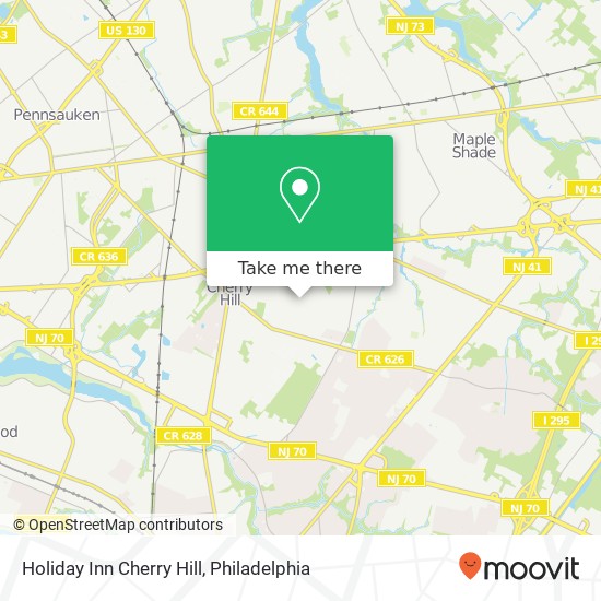 Mapa de Holiday Inn Cherry Hill
