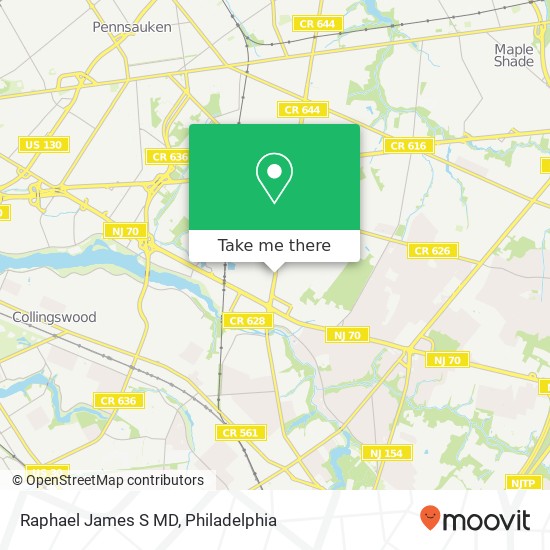 Raphael James S MD map