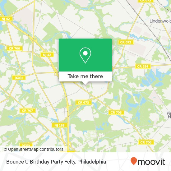 Bounce U Birthday Party Fclty map