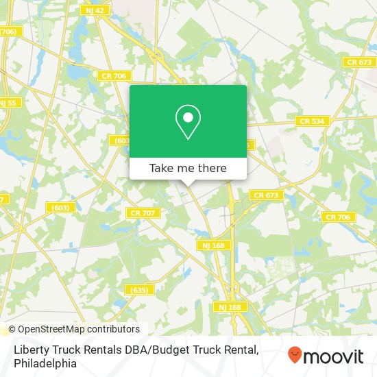 Liberty Truck Rentals DBA / Budget Truck Rental map