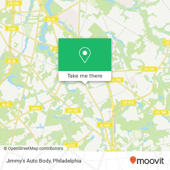 Jimmy's Auto Body map