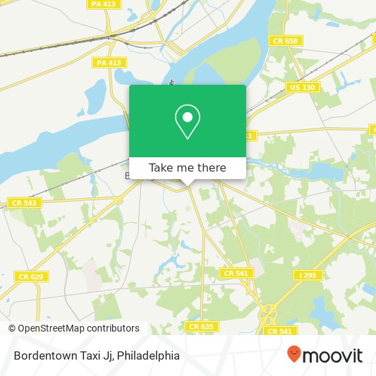 Bordentown Taxi Jj map