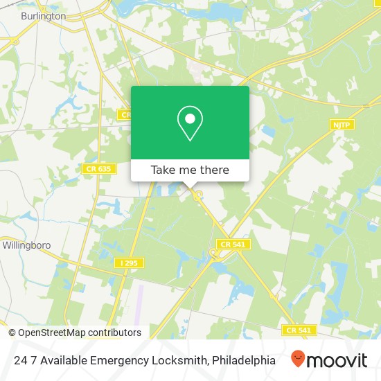 Mapa de 24 7 Available Emergency Locksmith