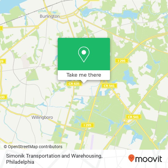 Mapa de Simonik Transportation and Warehousing