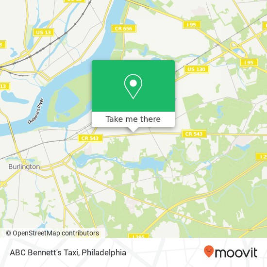 ABC Bennett's Taxi map