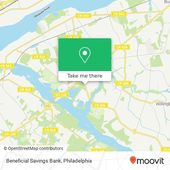 Beneficial Savings Bank map