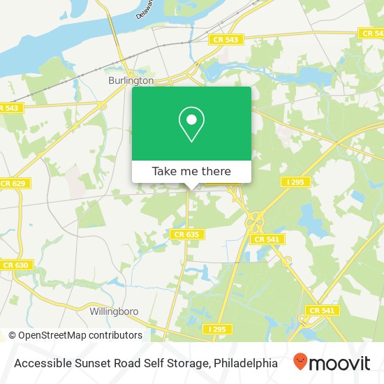 Mapa de Accessible Sunset Road Self Storage