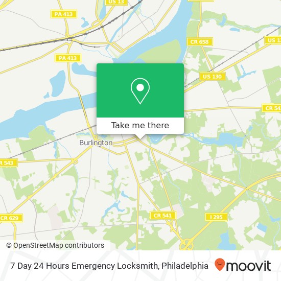 7 Day 24 Hours Emergency Locksmith map