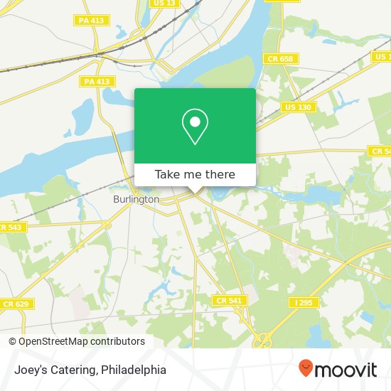 Joey's Catering map