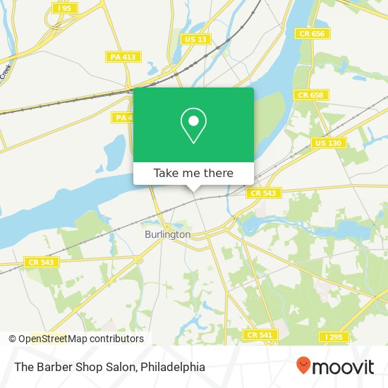 The Barber Shop Salon map