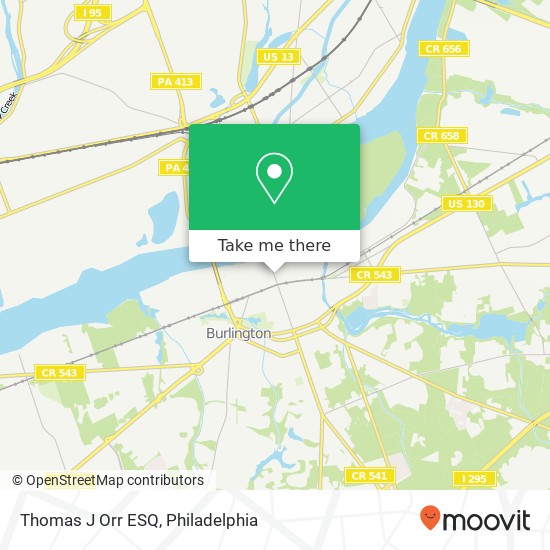Mapa de Thomas J Orr ESQ