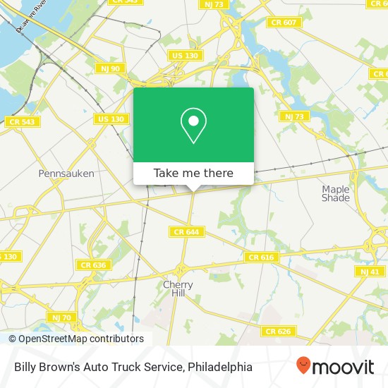 Billy Brown's Auto Truck Service map