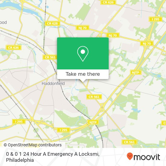 Mapa de 0 & 0 1 24 Hour A Emergency A Locksmi