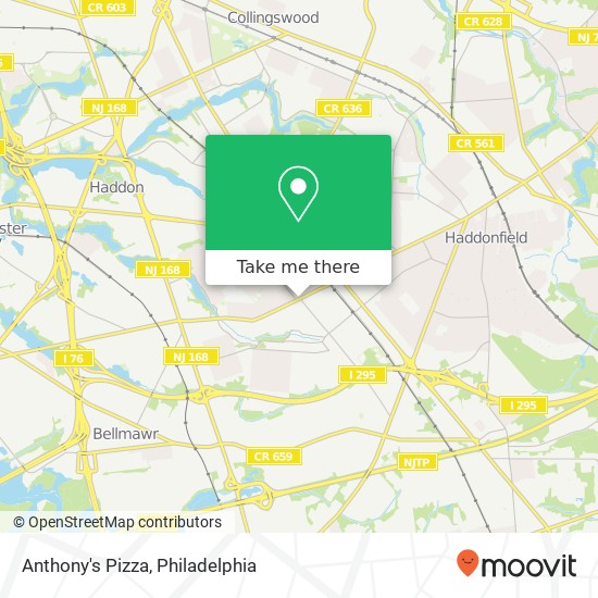 Mapa de Anthony's Pizza