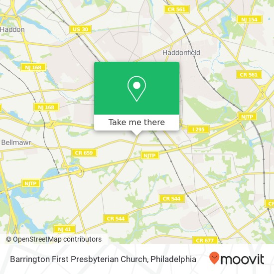 Barrington First Presbyterian Church map