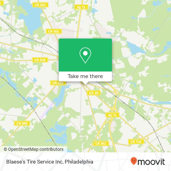 Blaese's Tire Service Inc map