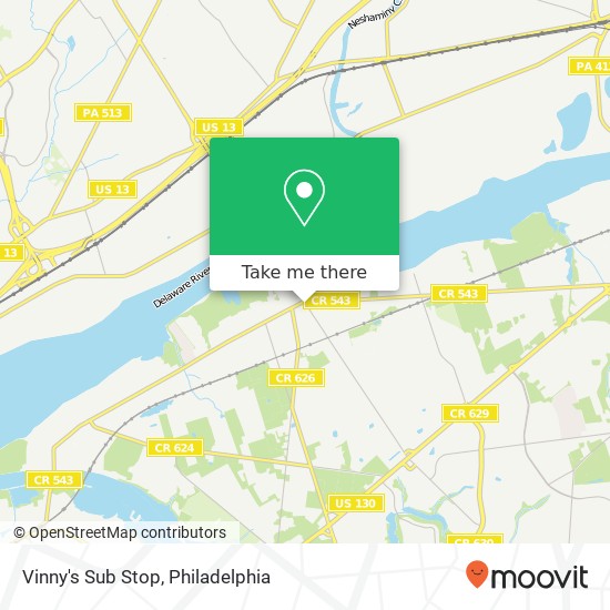 Vinny's Sub Stop map