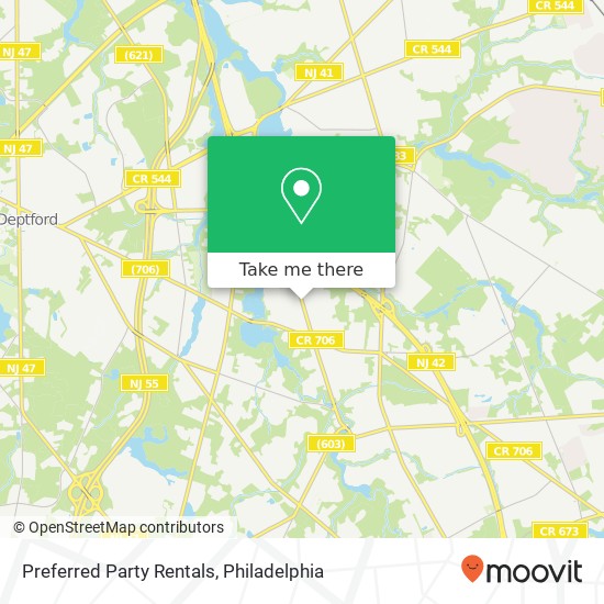 Preferred Party Rentals map