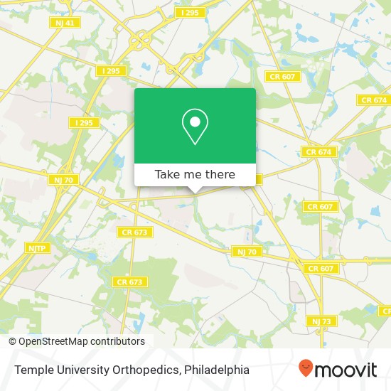 Temple University Orthopedics map