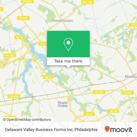 Mapa de Delaware Valley Business Forms Inc