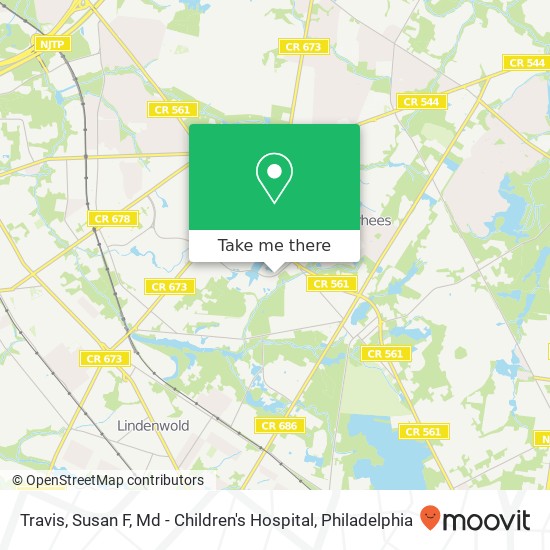 Mapa de Travis, Susan F, Md - Children's Hospital