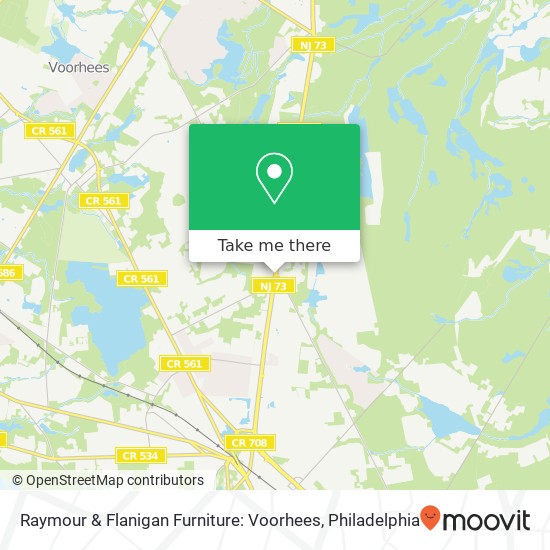 Raymour & Flanigan Furniture: Voorhees map