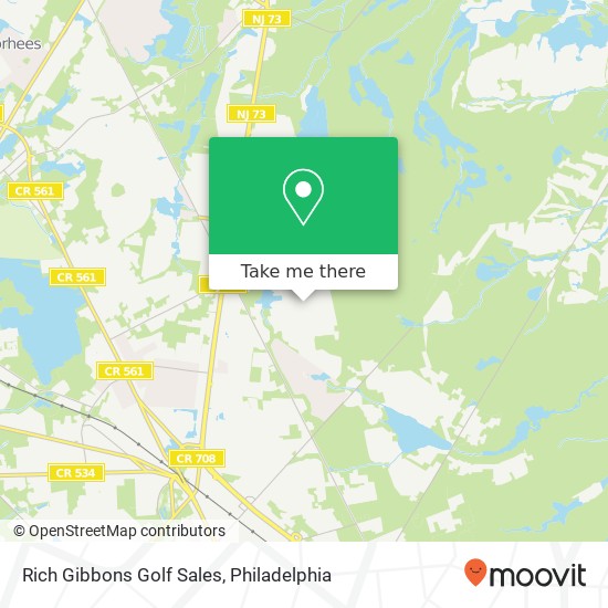 Rich Gibbons Golf Sales map