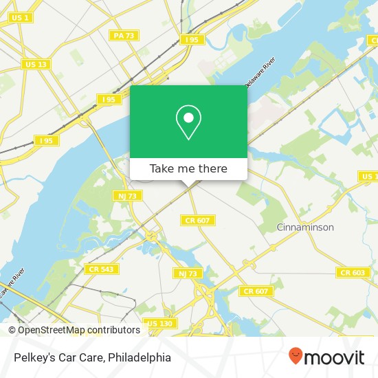 Pelkey's Car Care map