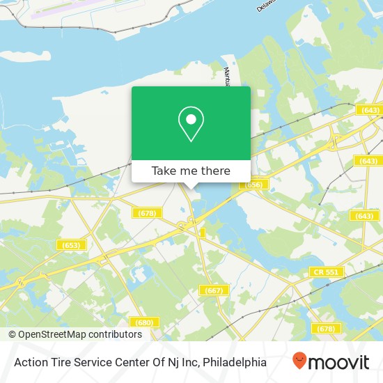 Mapa de Action Tire Service Center Of Nj Inc