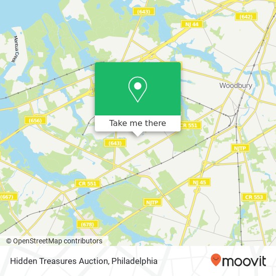 Hidden Treasures Auction map
