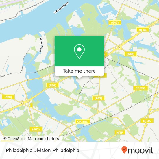 Philadelphia Division map