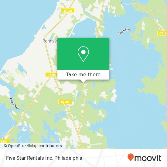 Five Star Rentals Inc map