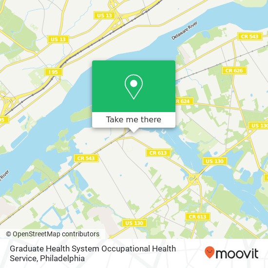 Mapa de Graduate Health System Occupational Health Service