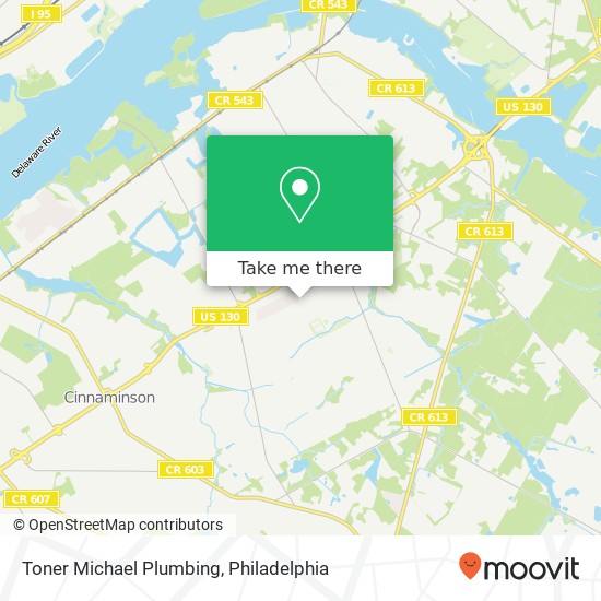 Mapa de Toner Michael Plumbing