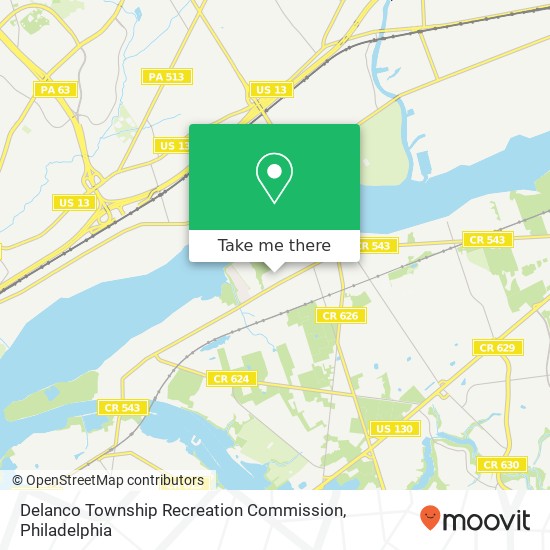 Mapa de Delanco Township Recreation Commission