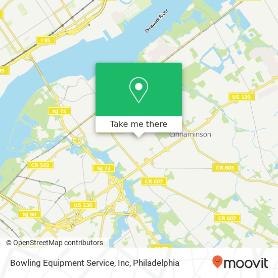 Mapa de Bowling Equipment Service, Inc