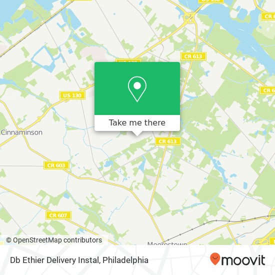 Mapa de Db Ethier Delivery Instal