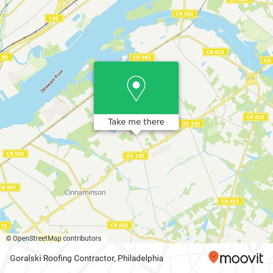 Goralski Roofing Contractor map