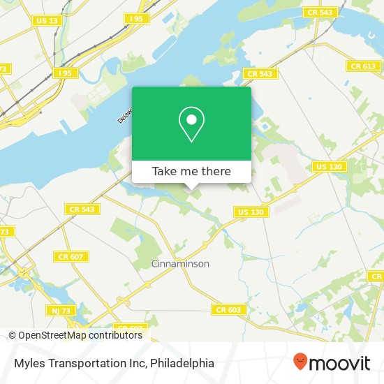 Mapa de Myles Transportation Inc