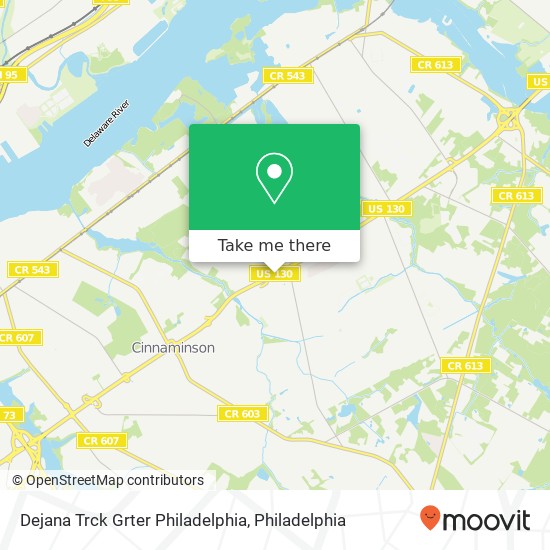 Mapa de Dejana Trck Grter Philadelphia