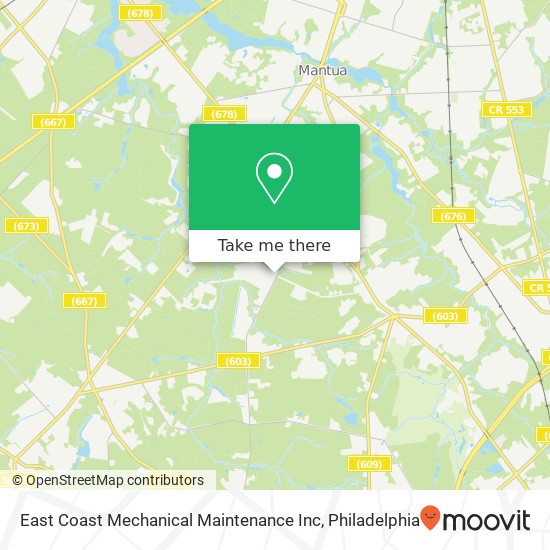 Mapa de East Coast Mechanical Maintenance Inc