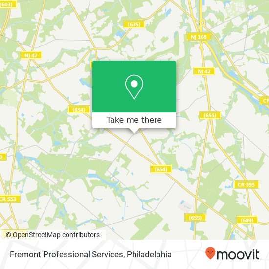 Fremont Professional Services map