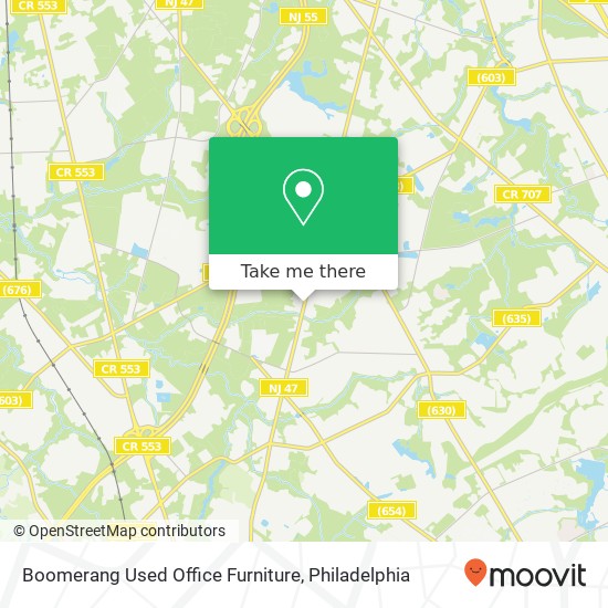 Boomerang Used Office Furniture map