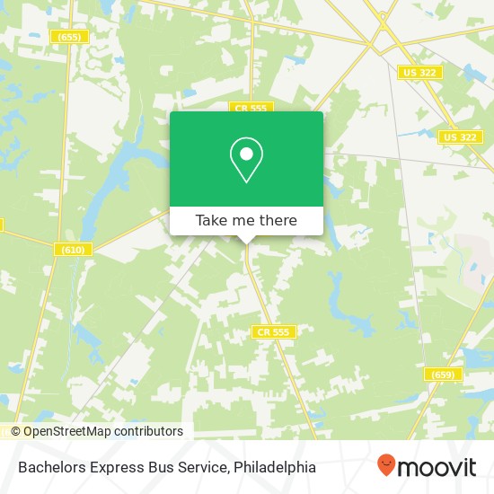 Bachelors Express Bus Service map