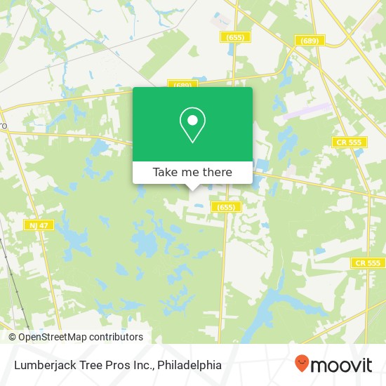 Lumberjack Tree Pros Inc. map