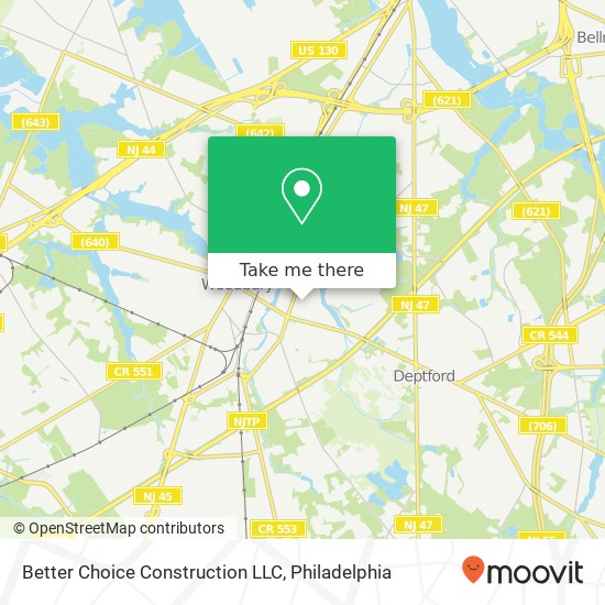 Mapa de Better Choice Construction LLC