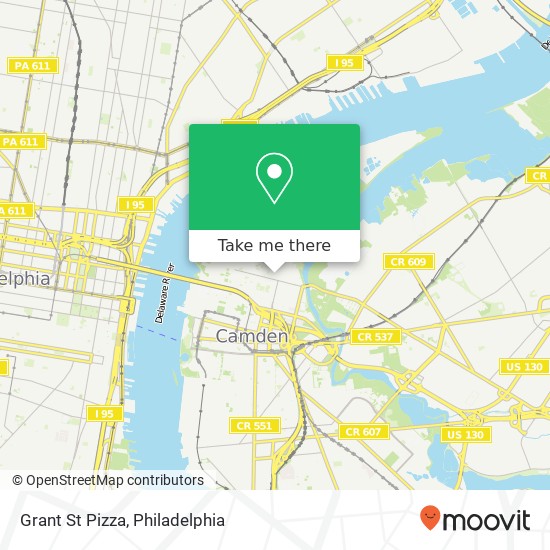 Grant St Pizza map