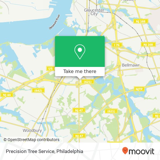 Precision Tree Service map