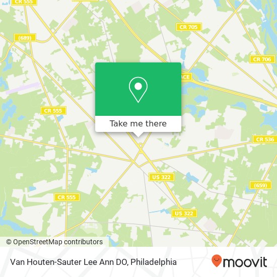 Van Houten-Sauter Lee Ann DO map