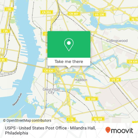 USPS - United States Post Office - Milandra Hall map